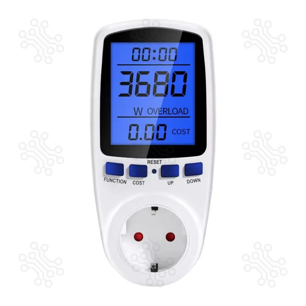 DDS108L Digital Power Consumption Watt Energy Meter EU Plug 16A